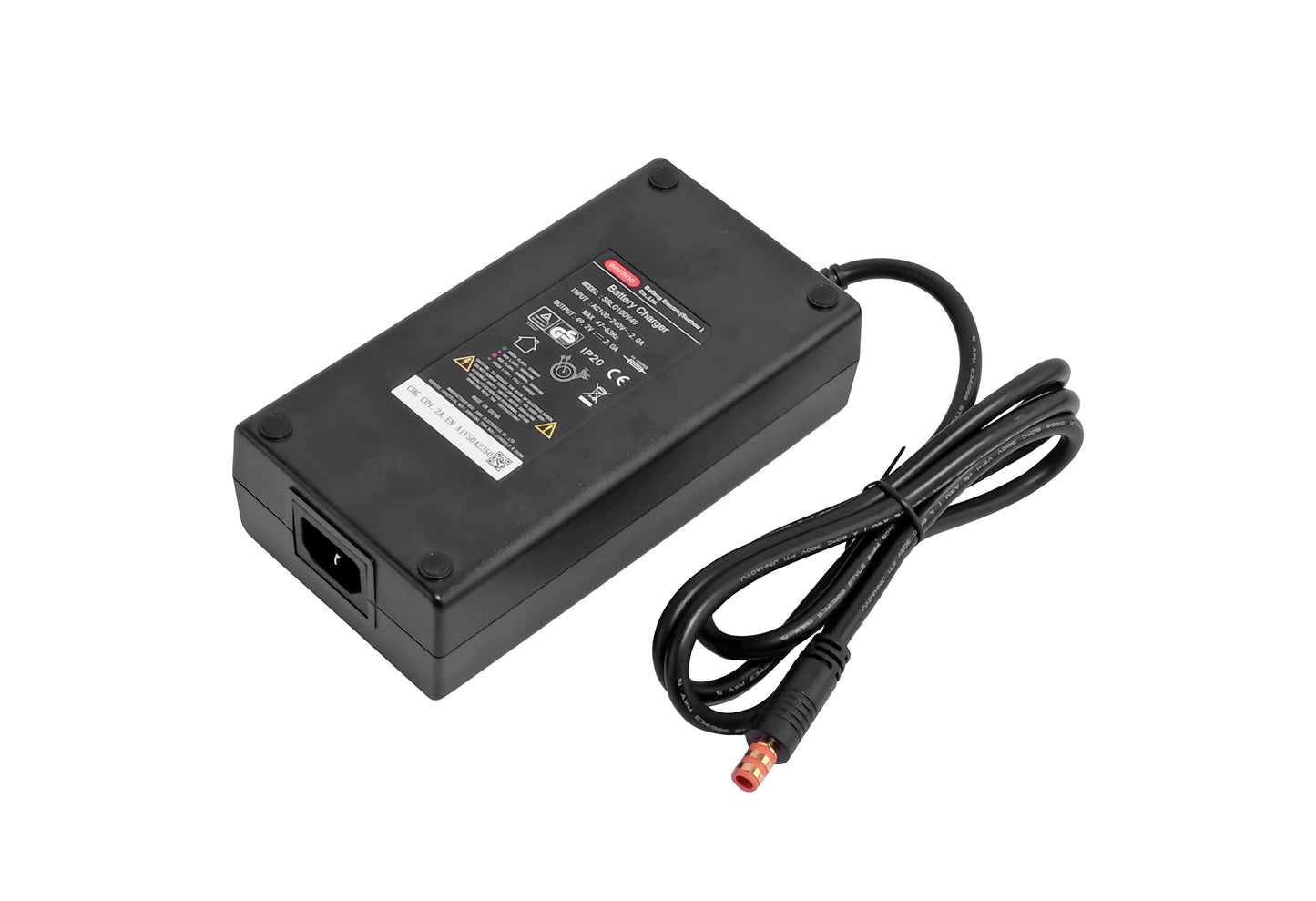 Original 49.2V/2A Bafang charger suitable for Bafang e-bike battery, with orange Bafang barrel connector