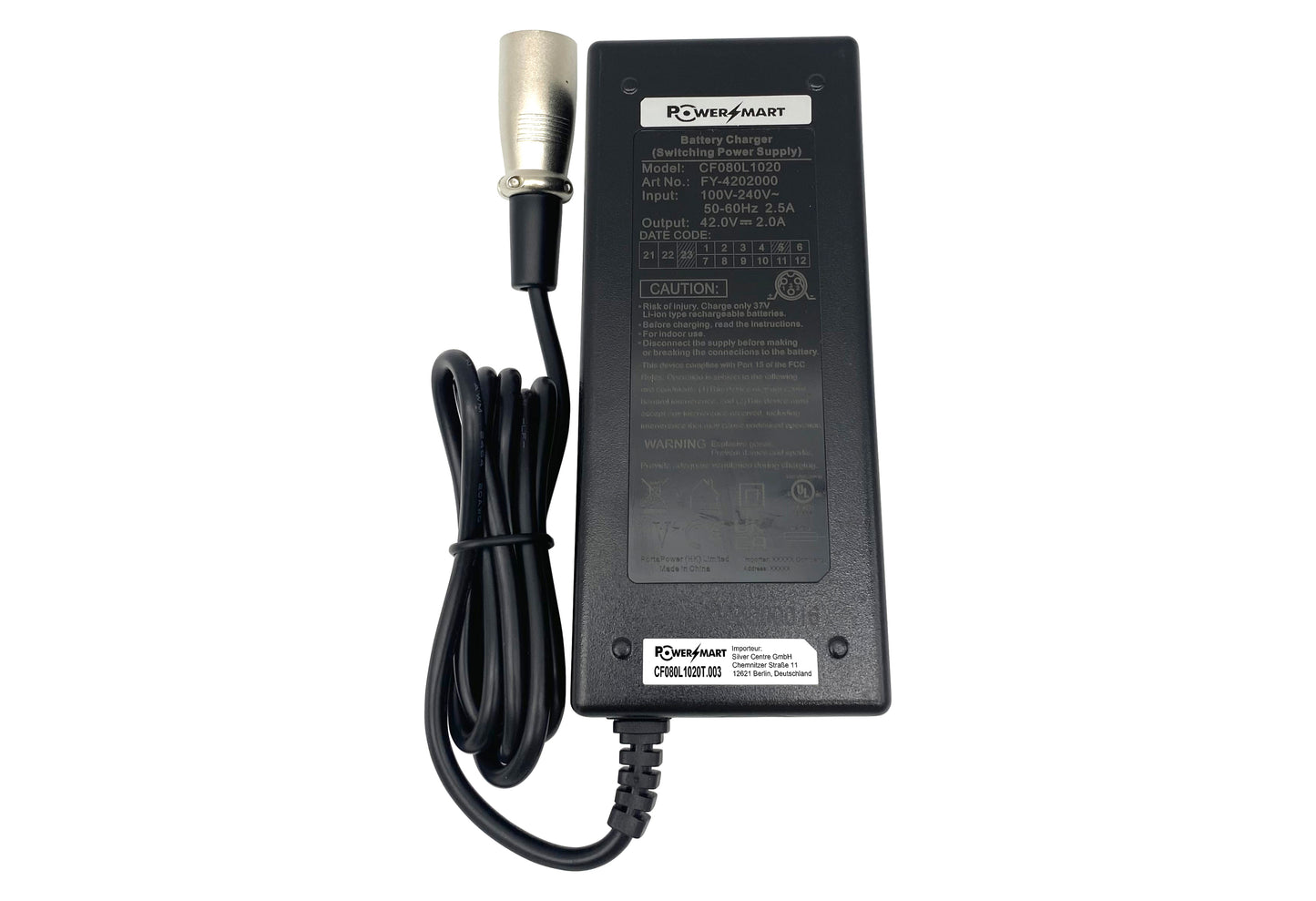 Charger for Prophete SideClick batteries 36V / 2A (XLR 3-pin)