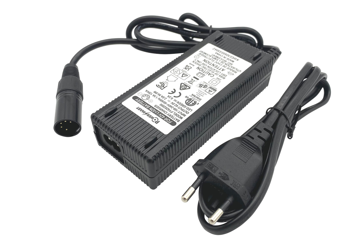 TranzX charger 36V (42.0V/2.0A) from POWERSMART - XLR 5-pin