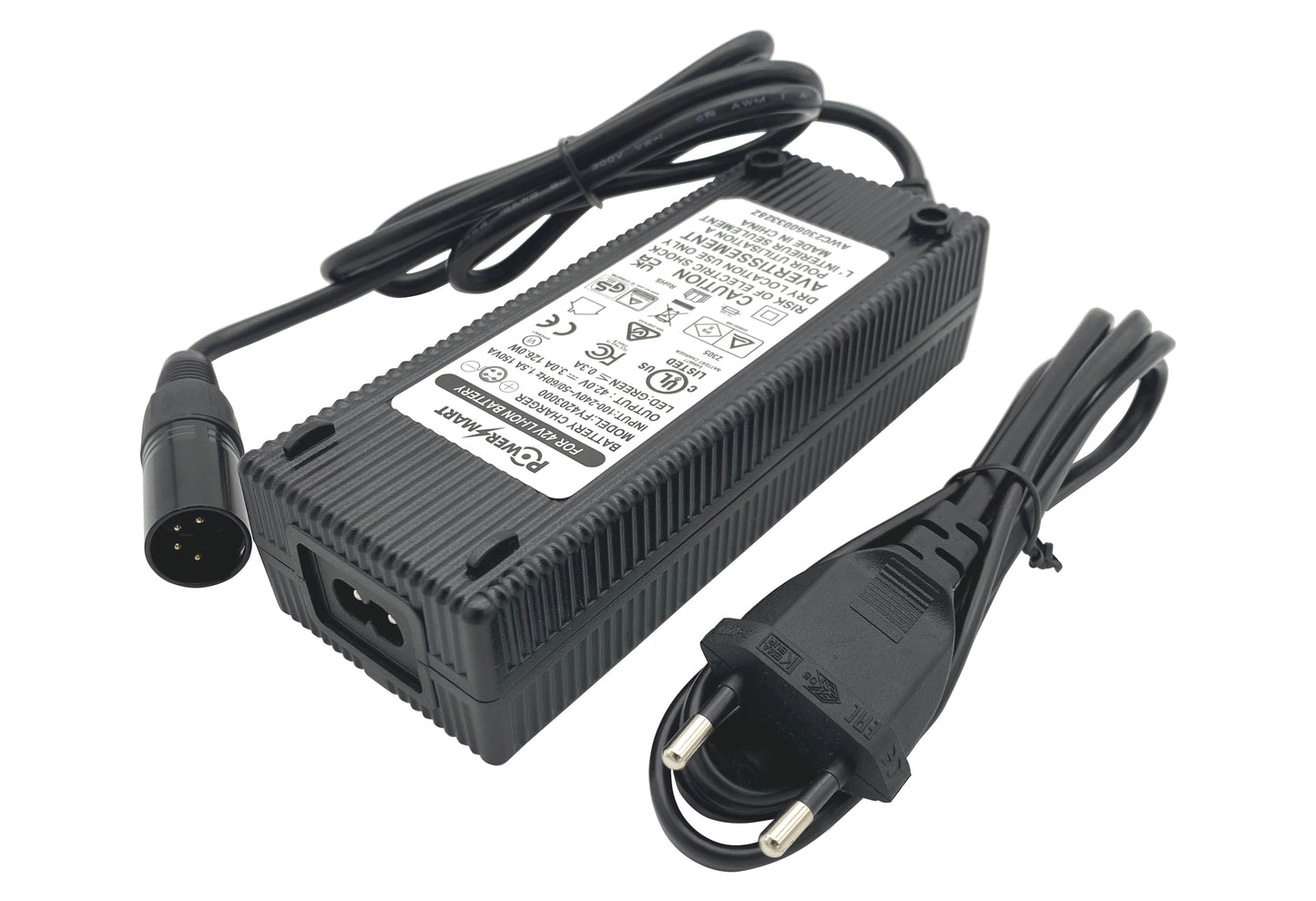 Powersmart charger BC1142-E (4-pin XLR) - 42.0V 3.0A - for impulses 36V