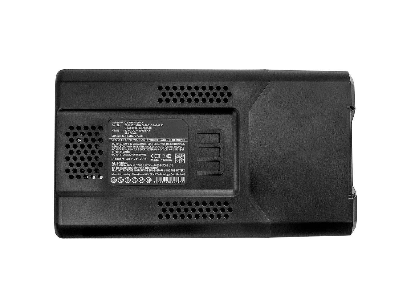 Replacement for GreenWorks 2901302, G80B4, GBA80200, GBA80250, GBA80400, GBA80500 Lawn Mowers Battery