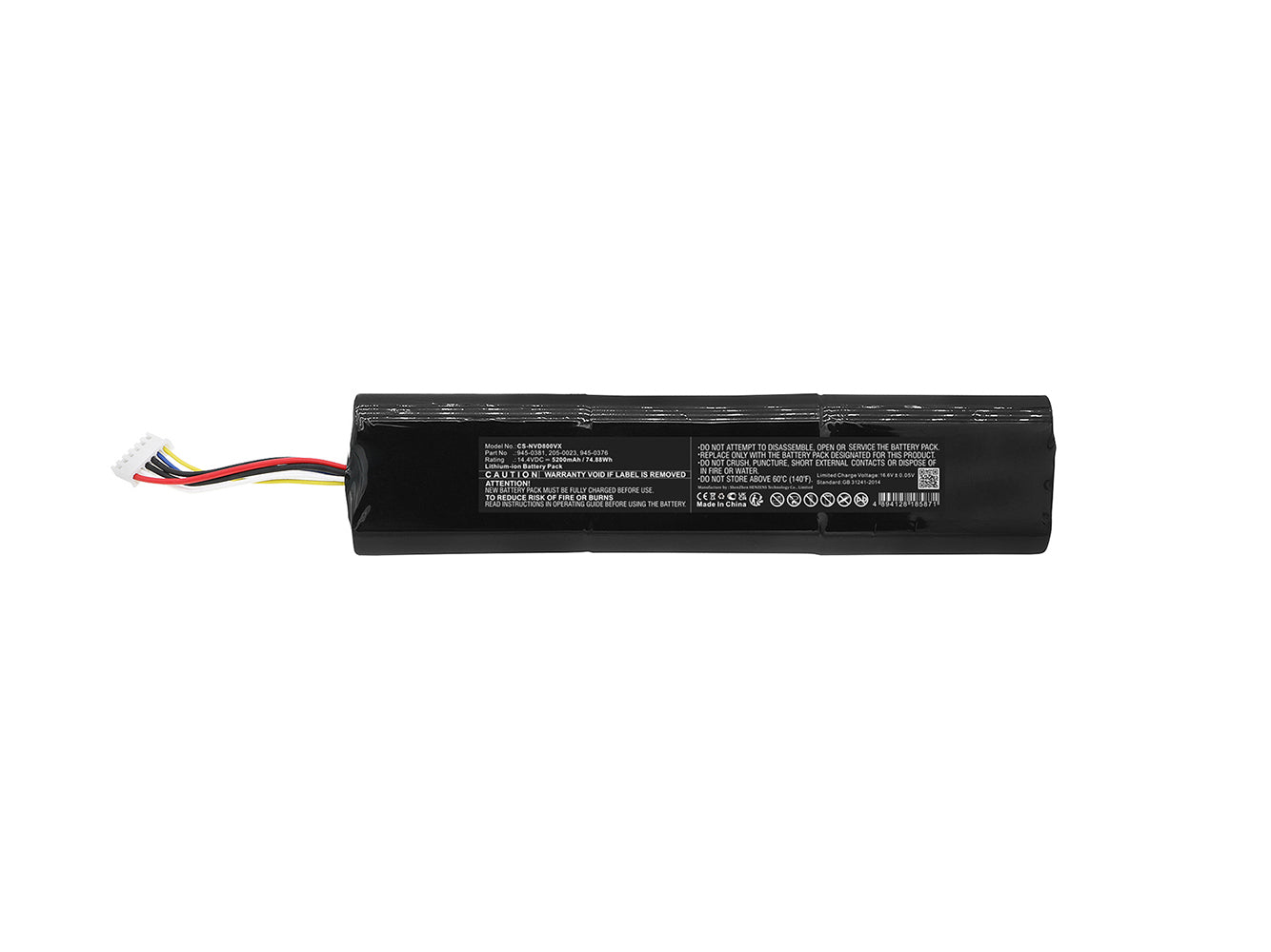 Replacement for NEATO Robotics D8 Vacuum Cleaner Battery