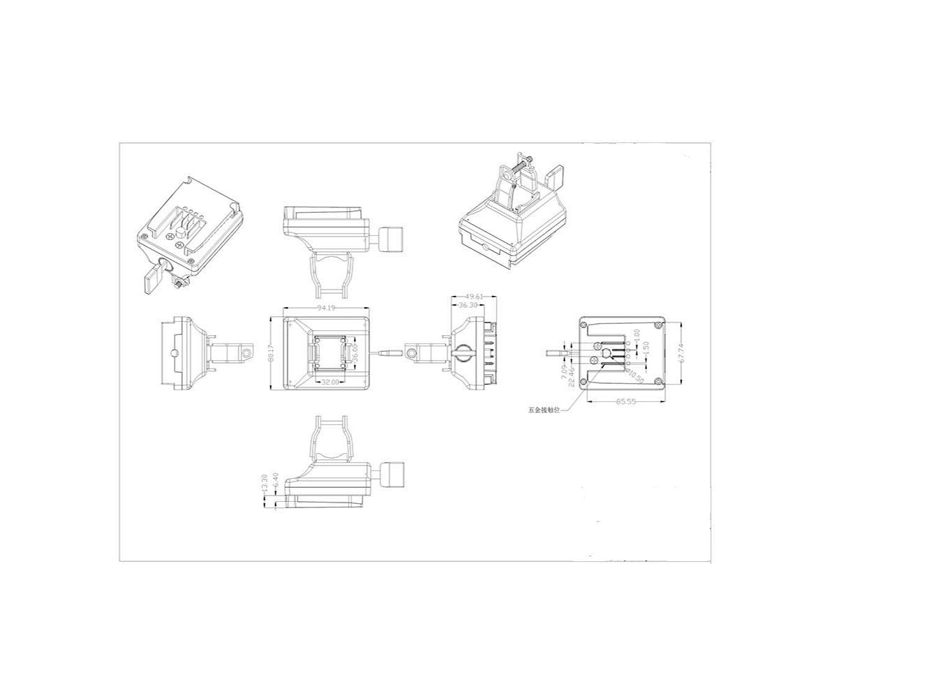 Multi-Fit-Clipping-Halterung für Powersmart 36V E-Bike-Akku LEB36HS91B (LBH004)