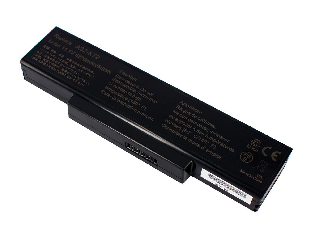 Replacement for ASUS A72, A72D, A72DR, A72F, A72J, A72JK, A72JR Laptop Battery