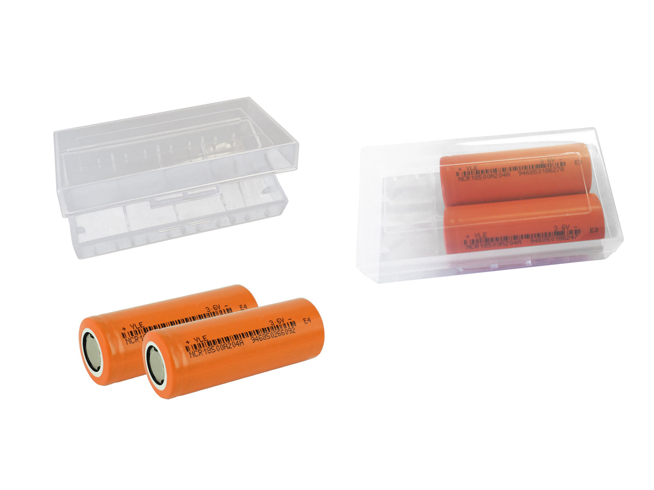 2x 18500 3.6V 2040mAh Rechargeable Battery Cells