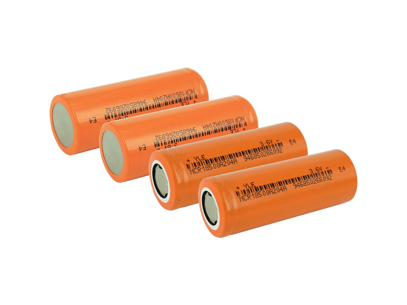 4x 18500 3.6V 2040mAh Rechargeable Battery Cells