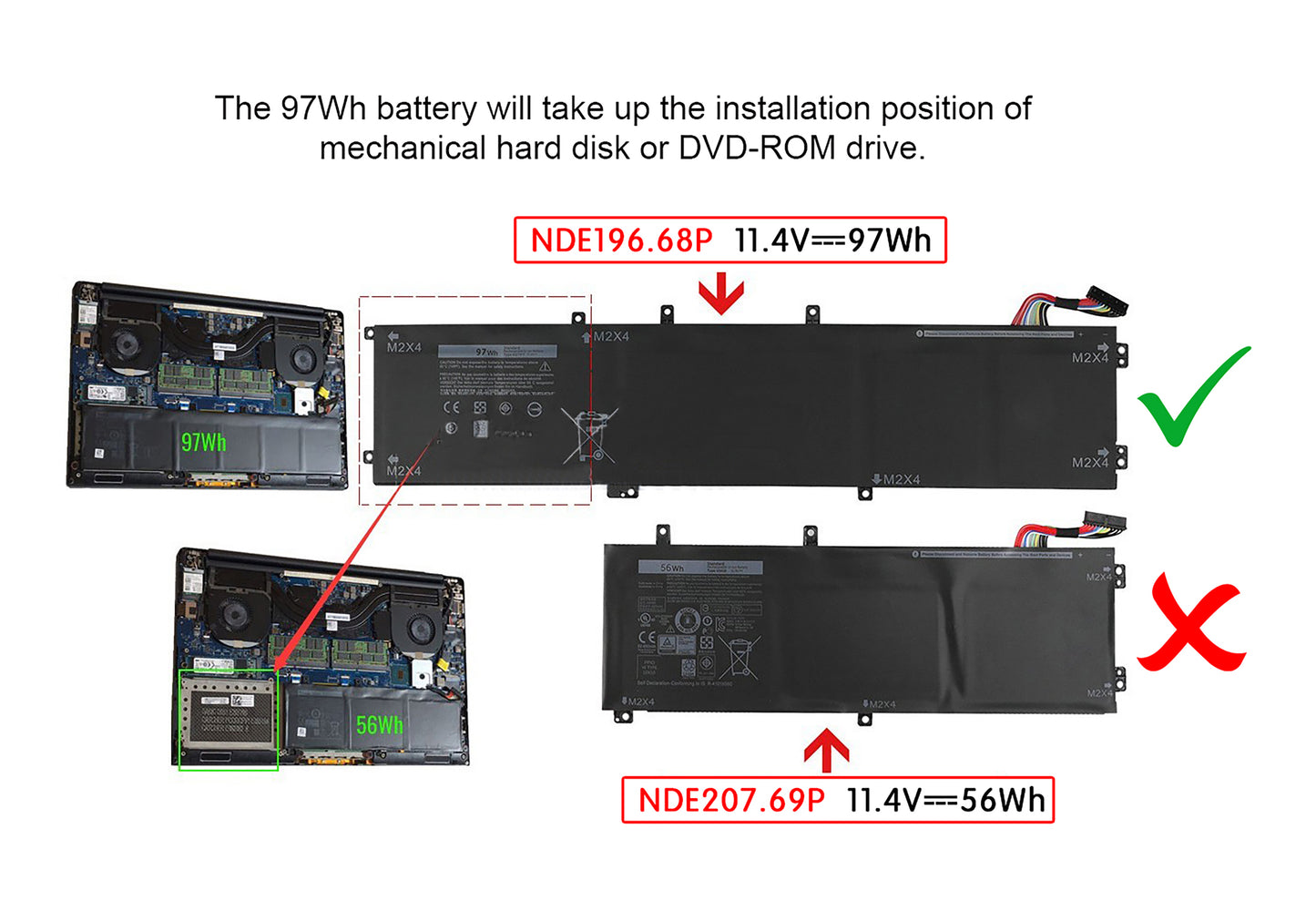 Replacement for Dell Inspiron 7590, Inspiron 7591 Laptop Battery