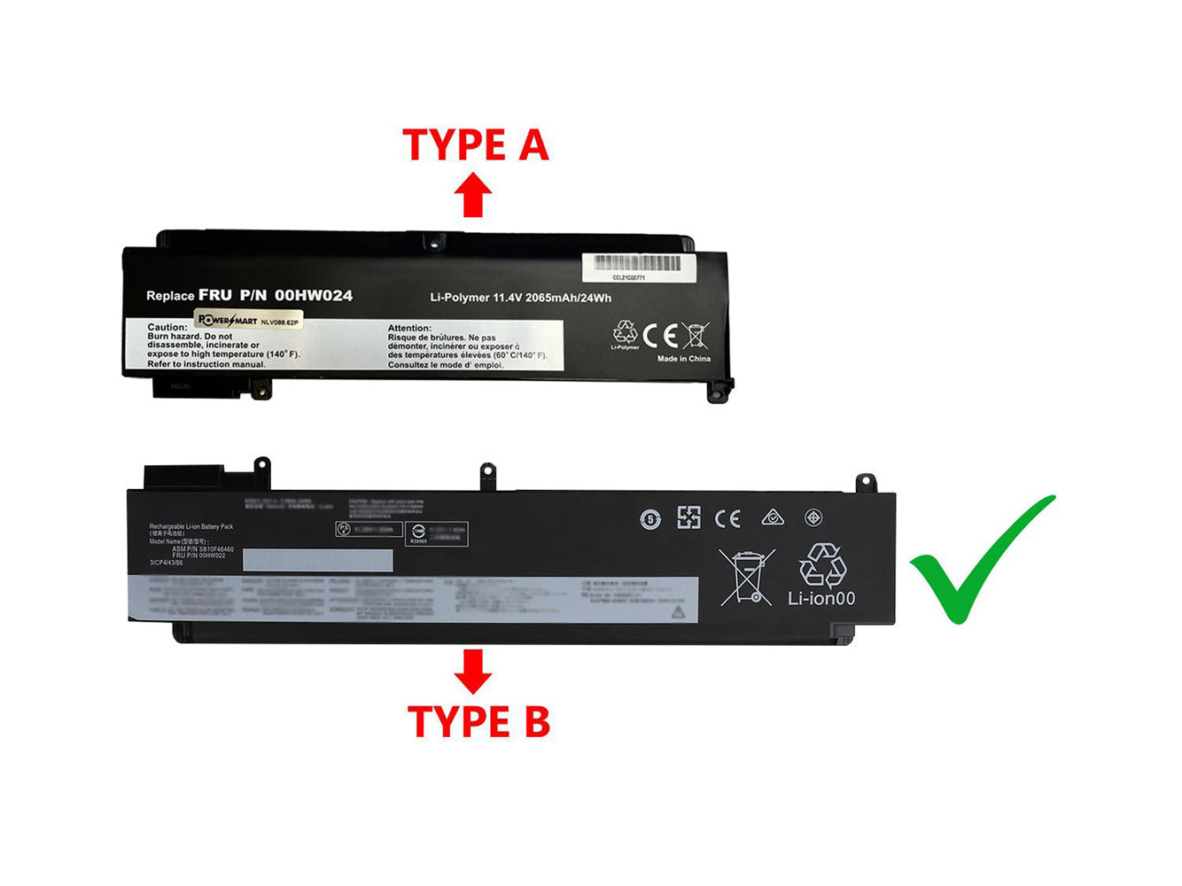 Replacement for LENOVO ThinkPad T460s - 20FA, ThinkPad T460s - 20F9 Laptop Battery