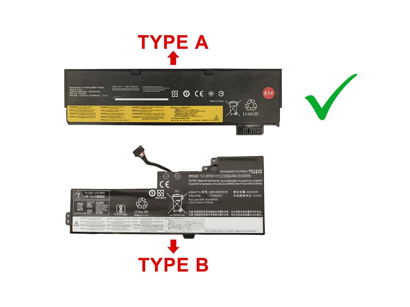 Replacement for LENOVO Thinkpad T470, ThinkPad A475 Laptop Battery