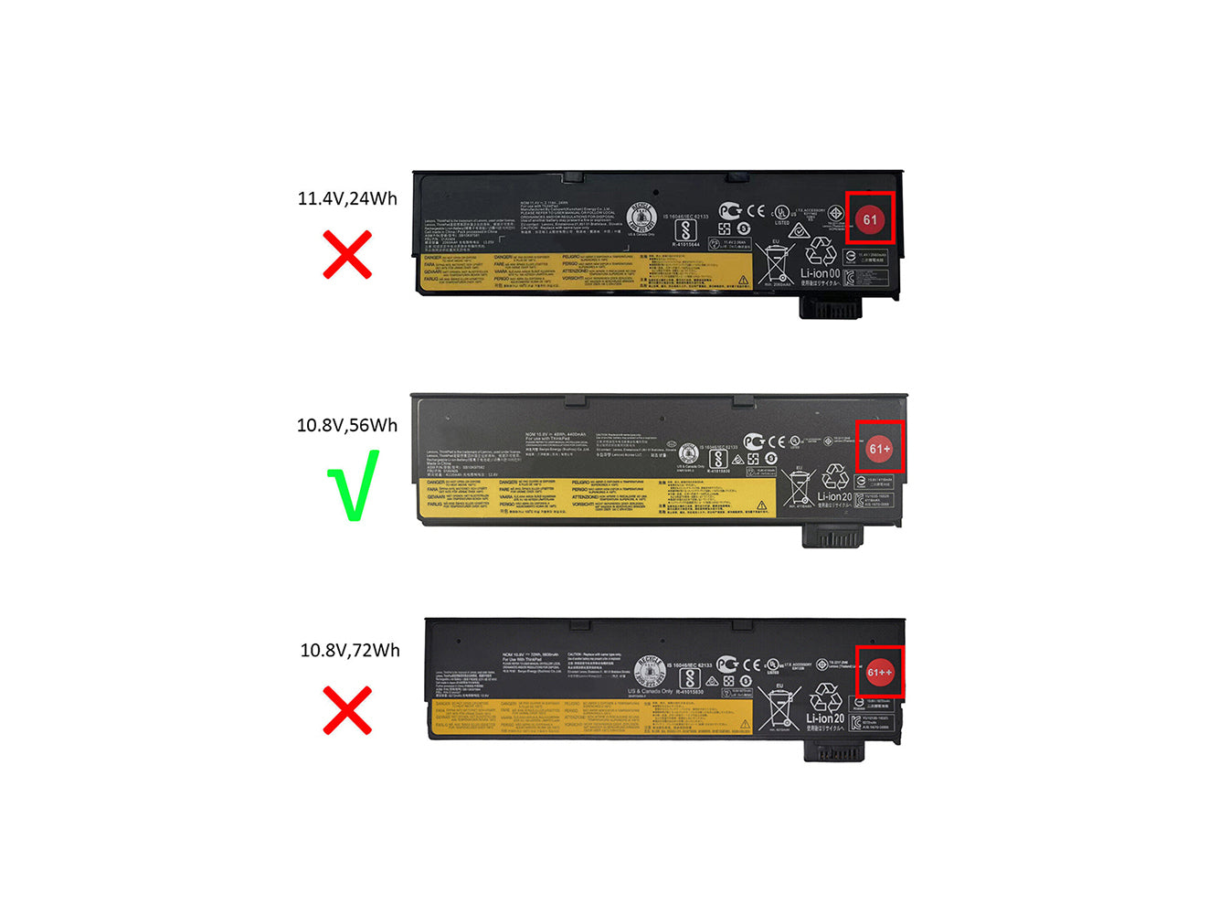 Replacement for LENOVO Thinkpad T470, ThinkPad A475 Laptop Battery